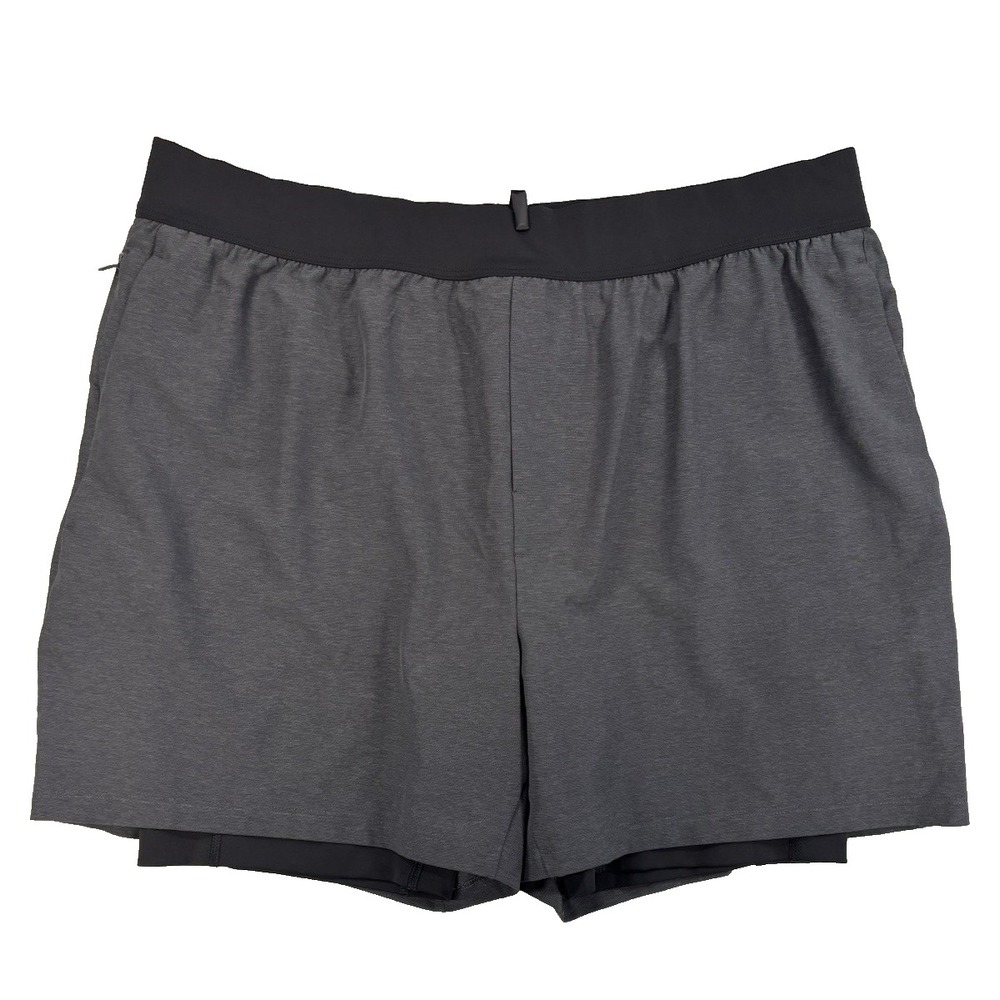 VRST Men's Large Gray Compression Liner Athletic Running Workout Shorts Active